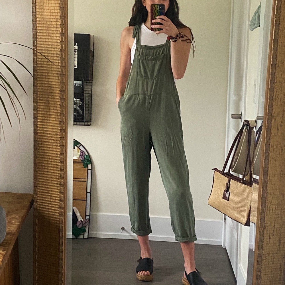 XS Aerie green overalls